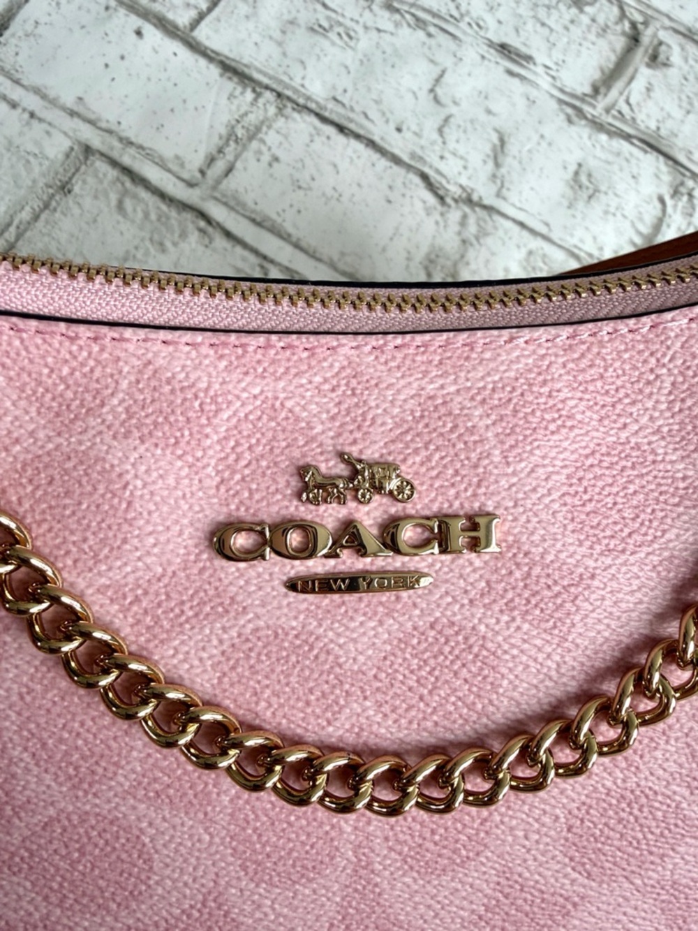 Coach Powder Pink Teri Shoulder Bag With Charms - Picture 7 of 17